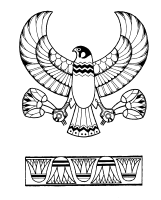 Een kleurplaat van  het oude egypte